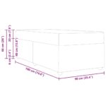 vidaXL Rám postele s matracom Iný Čierna 90 x 190 cm látka – Obrázok 9