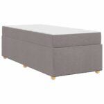 vidaXL Rám postele s matracmi Sivohnedá 100 x 200 cm látka – Obrázok 6