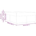 vidaXL Rám postele s matracom Iný Čierna 140 x 200 cm látka – Obrázok 9