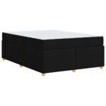 vidaXL Rám postele s matracom Iný Čierna 140 x 200 cm látka – Obrázok 6