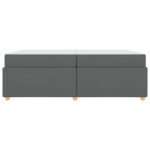 vidaXL Rám postele s matracom Iný Tmavo šedá 200 x 200 cm látka – Obrázok 4