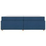 vidaXL Rám postele s matracom Iný Modrá 200 x 200 cm látka – Obrázok 4