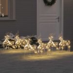 vidaXL LED soby s 180 LED-i 6 pcs Zlatá 64 x 42 x 15 cm PET