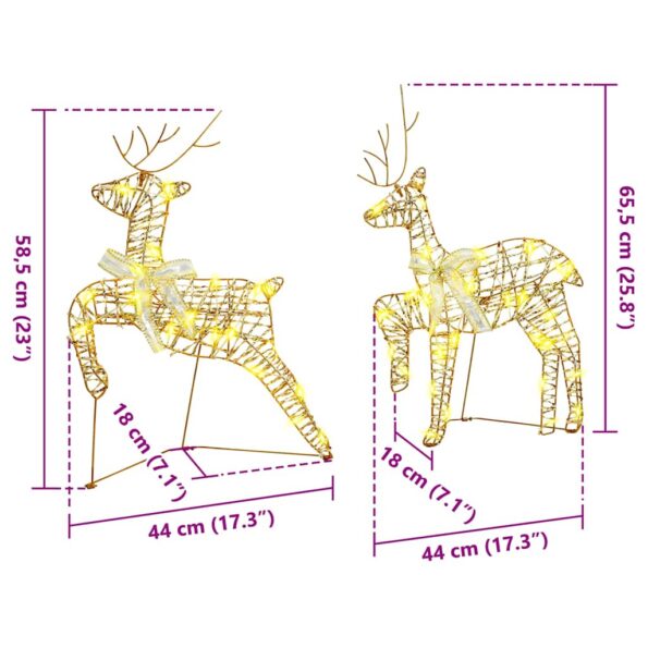 vidaXL LED soby s 180 LED-i 6 pcs Zlatá 64 x 42 x 15 cm PET – Obrázok 8