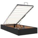 vidaXL Rám postele s matracom Iný Čierna 100 x 200 cm Umelá koža – Obrázok 12