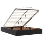 vidaXL Rám postele s matracom Iný Čierna 140 x 200 cm Umelá koža – Obrázok 12