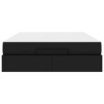 vidaXL Rám postele s matracom Iný Čierna 140 x 200 cm Umelá koža – Obrázok 7