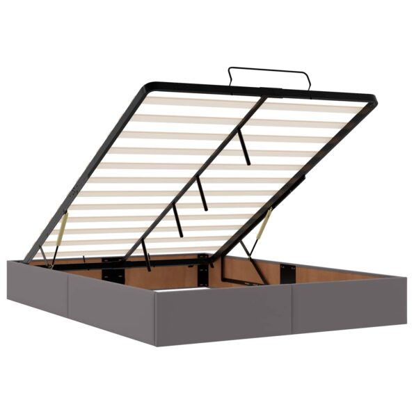vidaXL Rám postele s matracom Iný Sivá 140 x 200 cm Umelá koža – Obrázok 12