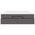 vidaXL Rám postele s matracom Iný Sivá 140 x 200 cm Umelá koža – Obrázok 7