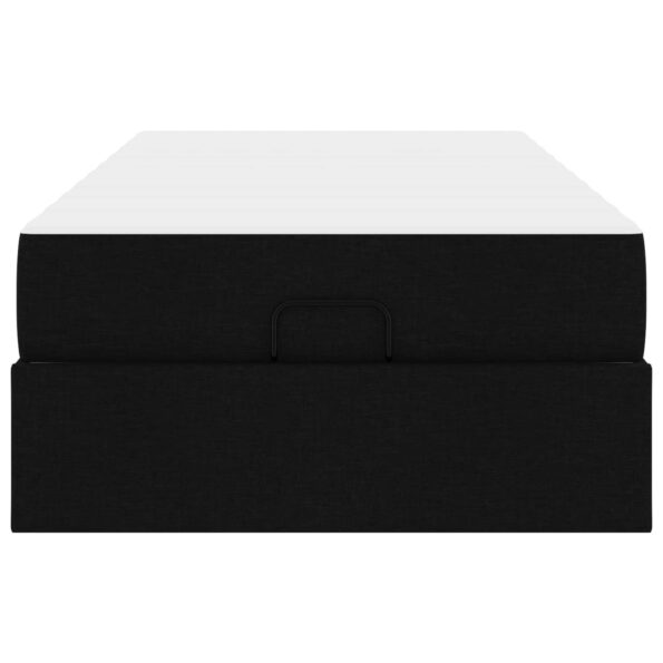 vidaXL Rám postele Čierna 90 x 200 cm látka – Obrázok 7