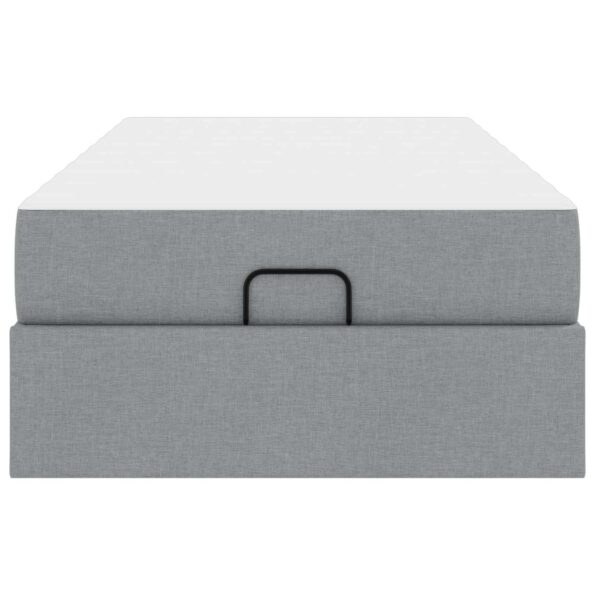 vidaXL Rám postele Svetlosivá 100 x 200 cm látka – Obrázok 7