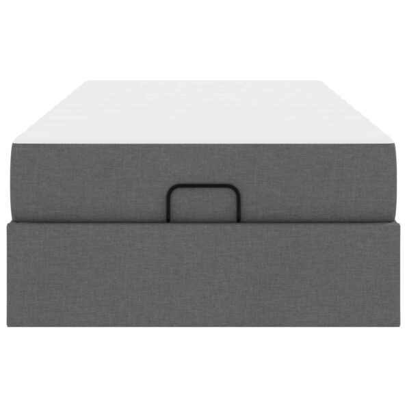 vidaXL Rám postele Tmavo šedá 100 x 200 cm látka – Obrázok 7