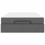 vidaXL Rám postele Tmavo šedá 120 x 200 cm látka – Obrázok 7