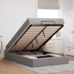 vidaXL Rám postele s matracmi Sivohnedá 120 x 200 cm látka – Obrázok 4