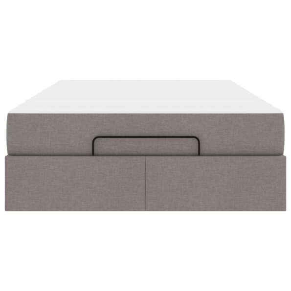 vidaXL Rám postele s matracmi Sivohnedá 120 x 200 cm látka – Obrázok 7