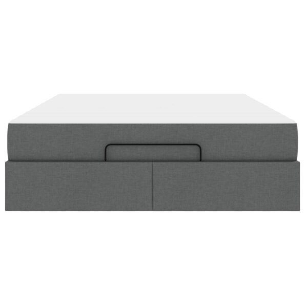 vidaXL Rám postele Tmavo šedá 140 x 200 cm látka – Obrázok 7