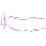 vidaXL Rám postele s úložiskom Čierna 140 x 200 cm Zamat – Obrázok 13