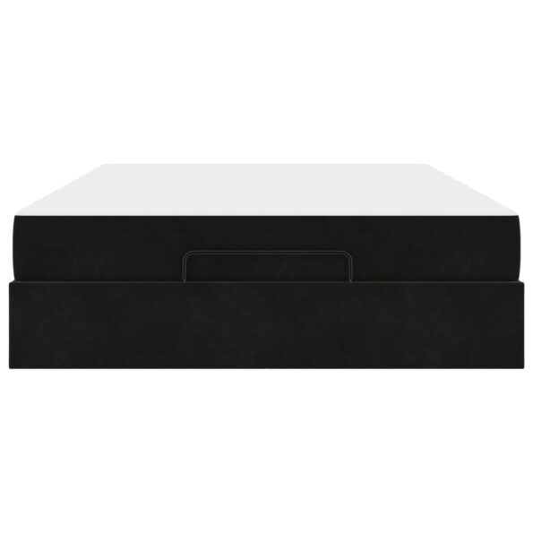 vidaXL Rám postele s úložiskom Čierna 140 x 200 cm Zamat – Obrázok 6