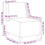 vidaXL Sedačka Chiar 2 pcs Tmavo šedá 55 x 74 x 82 cm Žakárová látka – Obrázok 10