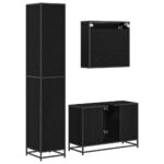 vidaXL Sada kúpeľňového nábytku 3 pcs Čierny dub Kompozitné drevo – Obrázok 9