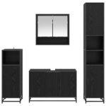 vidaXL Sada kúpeľňového nábytku 4 pcs Čierny dub Kompozitné drevo – Obrázok 9