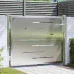 vidaXL Záhradná brána so zámkom Strieborná 100 x 75 cm Nerezová oceľ