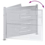 vidaXL Záhradná brána so zámkom Strieborná 100 x 75 cm Nerezová oceľ – Obrázok 10