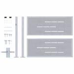 vidaXL Záhradná brána so zámkom Strieborná 100 x 75 cm Nerezová oceľ – Obrázok 9