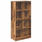 vidaXL Highboard Staré drevo 68 x 37 x 142 cm Kompozitné drevo – Obrázok 2