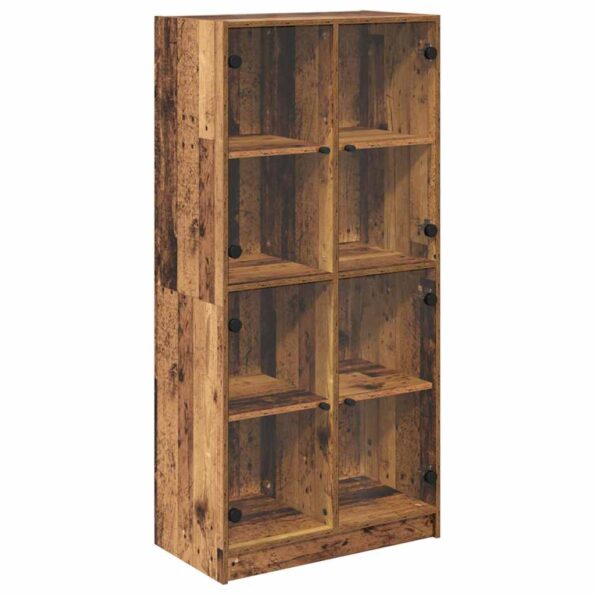 vidaXL Highboard Staré drevo 68 x 37 x 142 cm Kompozitné drevo – Obrázok 2
