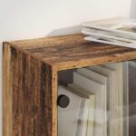 vidaXL Highboard Staré drevo 68 x 37 x 142 cm Kompozitné drevo – Obrázok 4