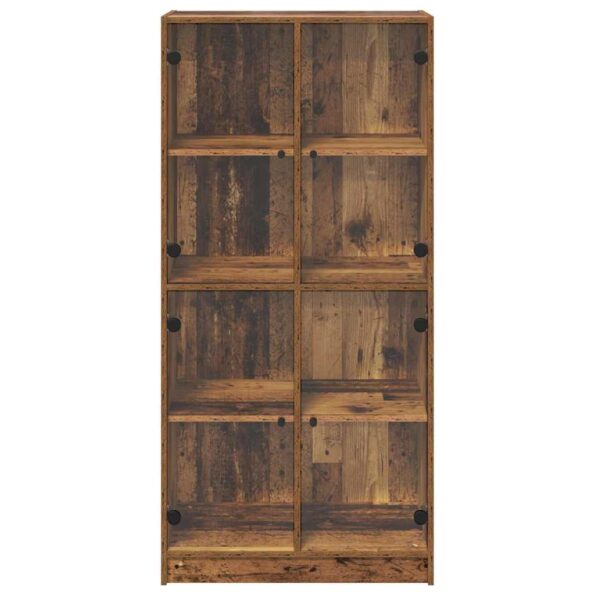 vidaXL Highboard Staré drevo 68 x 37 x 142 cm Kompozitné drevo – Obrázok 6