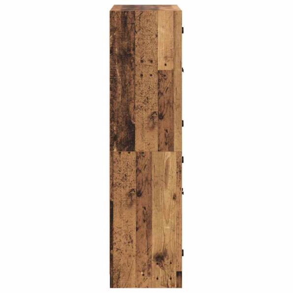 vidaXL Highboard Staré drevo 68 x 37 x 142 cm Kompozitné drevo – Obrázok 7
