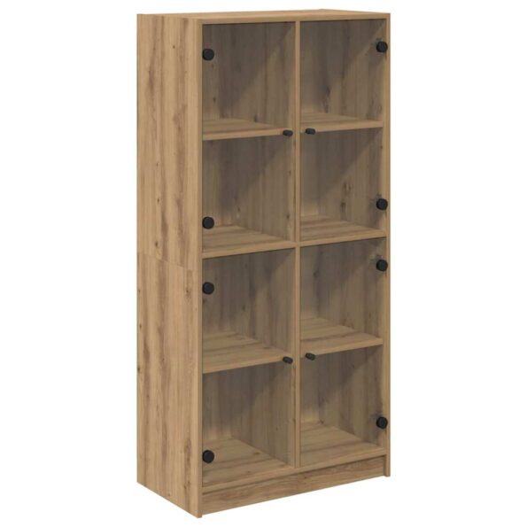 vidaXL Highboard Remeselný dub 68 x 37 x 142 cm Kompozitné drevo – Obrázok 2