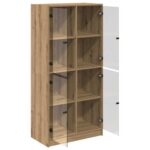 vidaXL Highboard Remeselný dub 68 x 37 x 142 cm Kompozitné drevo – Obrázok 5