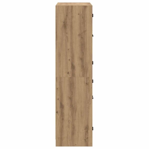 vidaXL Highboard Remeselný dub 68 x 37 x 142 cm Kompozitné drevo – Obrázok 7