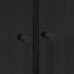 vidaXL Highboard Čierny dub 68 x 37 x 142 cm Kompozitné drevo – Obrázok 10