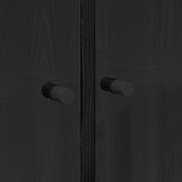 vidaXL Highboard Čierny dub 68 x 37 x 142 cm Kompozitné drevo – Obrázok 10