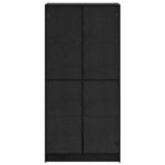 vidaXL Highboard Čierny dub 68 x 37 x 142 cm Kompozitné drevo – Obrázok 6