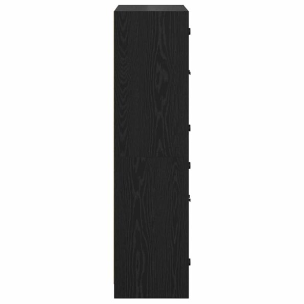 vidaXL Highboard Čierny dub 68 x 37 x 142 cm Kompozitné drevo – Obrázok 7