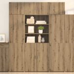 vidaXL Highboard Remeselný dub 80 x 42,5 x 185 cm Kompozitné drevo