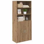 vidaXL Highboard Remeselný dub 80 x 42,5 x 185 cm Kompozitné drevo – Obrázok 3