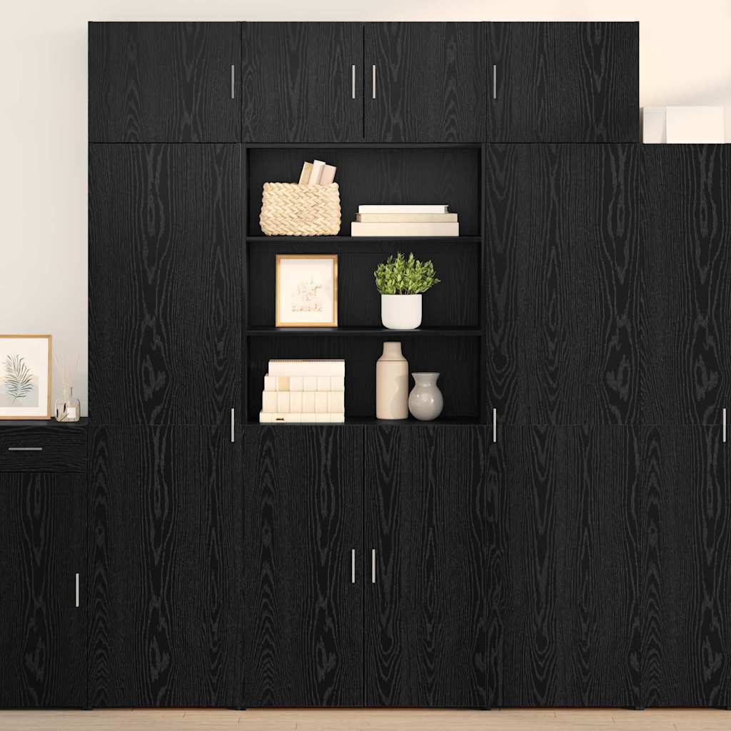 3402634_1.jpg vidaXL Highboard Čierny dub 80 x 42,5 x 185 cm Kompozitné drevo – Obrázok 1