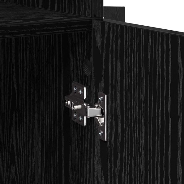 vidaXL Highboard Čierny dub 80 x 42,5 x 185 cm Kompozitné drevo – Obrázok 10