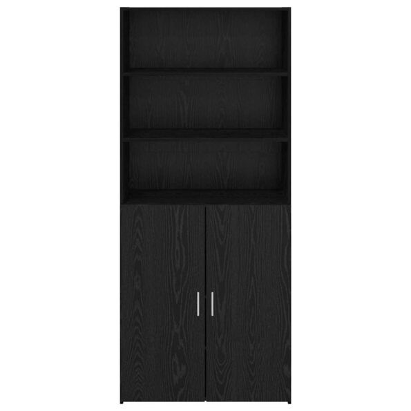 vidaXL Highboard Čierny dub 80 x 42,5 x 185 cm Kompozitné drevo – Obrázok 6