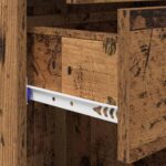 vidaXL Highboard Staré drevo 40 x 42,5 x 185 cm Kompozitné drevo – Obrázok 10
