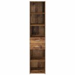 vidaXL Highboard Staré drevo 40 x 42,5 x 185 cm Kompozitné drevo – Obrázok 6