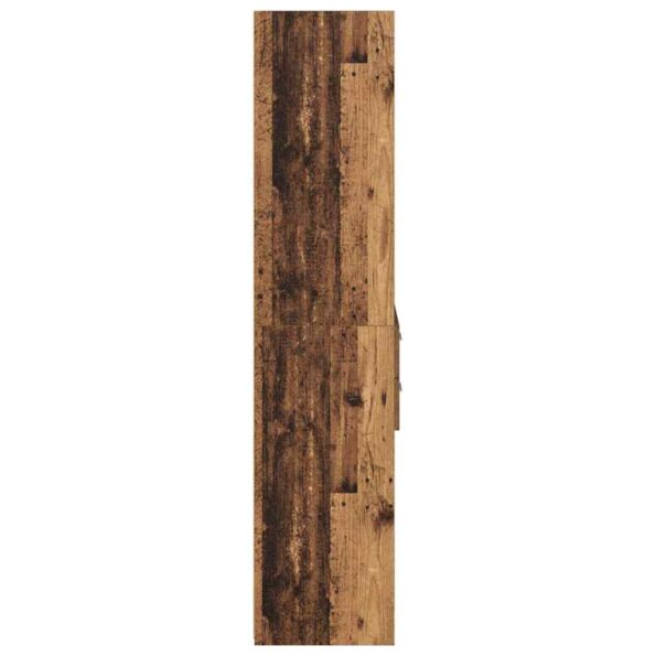 vidaXL Highboard Staré drevo 40 x 42,5 x 185 cm Kompozitné drevo – Obrázok 7