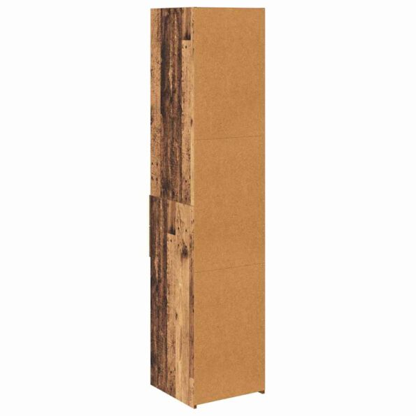 vidaXL Highboard Staré drevo 40 x 42,5 x 185 cm Kompozitné drevo – Obrázok 8