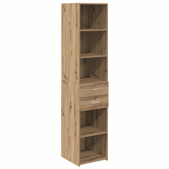 vidaXL Highboard Remeselný dub 40 x 42,5 x 185 cm Kompozitné drevo – Obrázok 2
